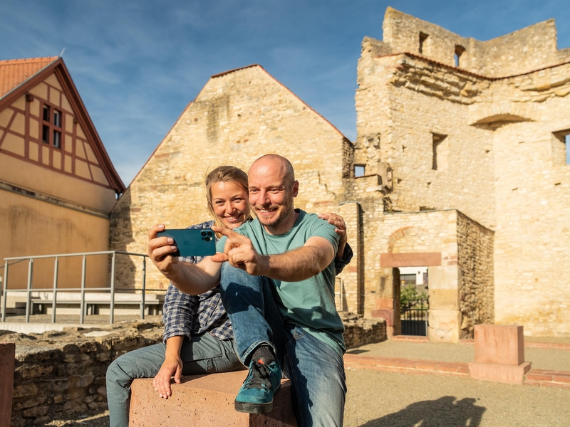 Monument Heidesheimer Tor Selfie