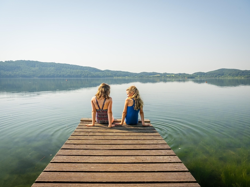 Baden im Laacher See am Campingplatz