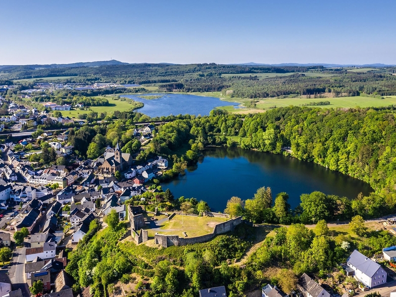 Blick von oben auf Ulmen
