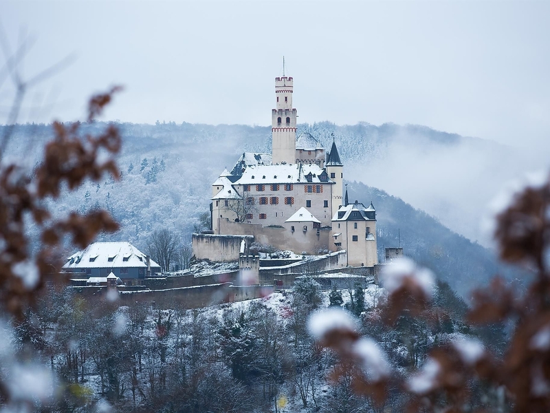 Marksburg im Winter