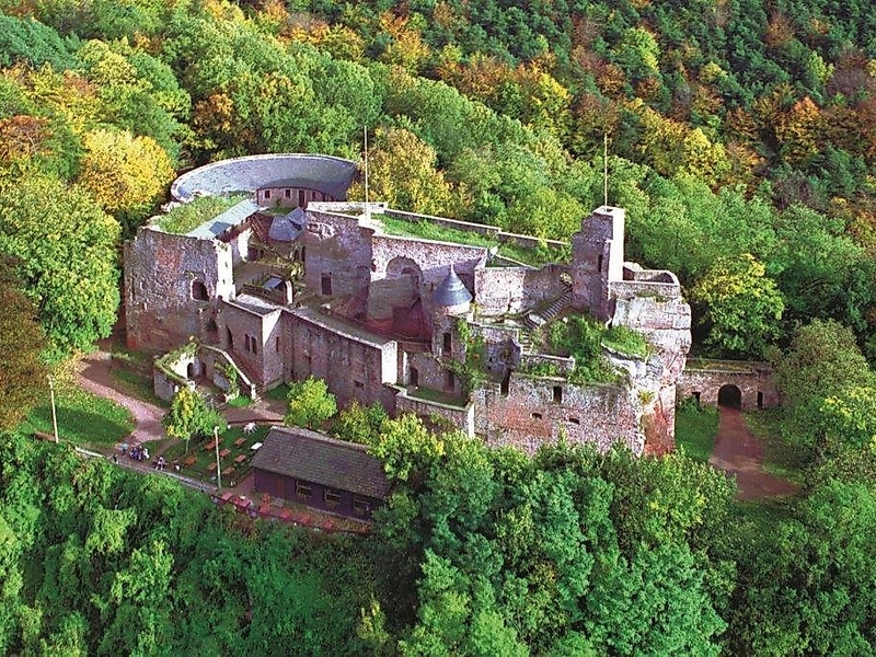 Luftbild Burg Nanstein