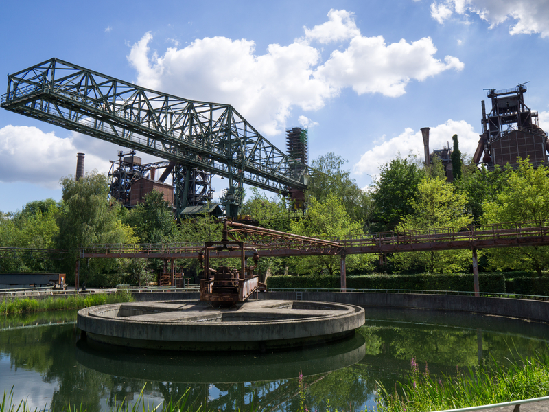 Landschaftspark Duisburg-Nord Klärteich und Krokodil, Duisburg