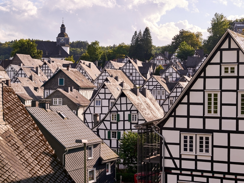 Fotoblick auf die historische Altstadt "Alter Flecken" von Freudenberg